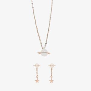 Pura Vida Saturn Necklace & Earring Set NWT